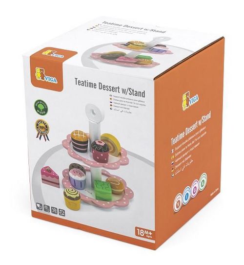 купить Игрушка Viga 44544 Teatime Dessert w/Stand в Кишинёве 