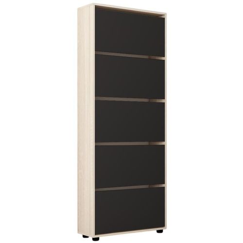 cumpără Raft pentru încălțăminte Mobildor-Lux Leo 80x27x203H cm Sonoma/Anthracite în Chișinău 