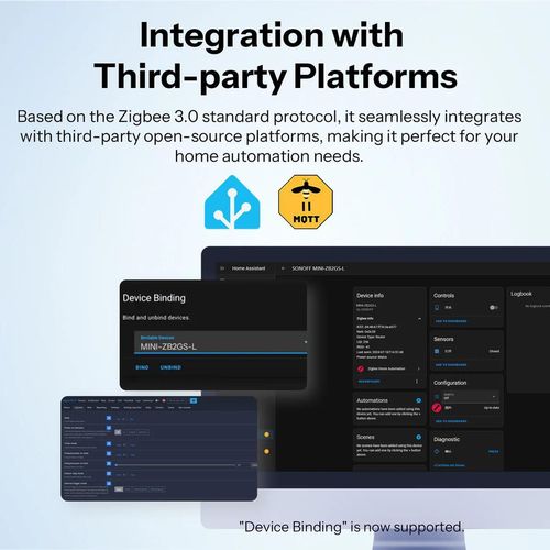 cumpără Întrerupător electric Sonoff Zigbee Smart Wall Switch MINI-ZB2GS-L-E Mini Duo 2-Gang (No Neutral Required) în Chișinău 