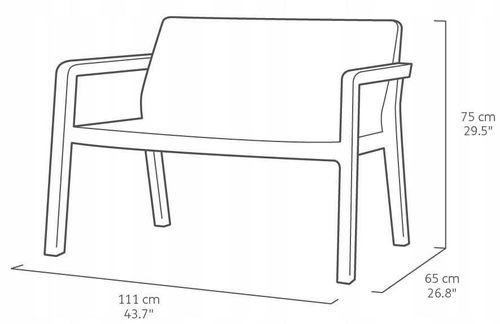 купить Набор садовой мебели Keter Emily Patio Set Graphite/Gray (247063) в Кишинёве 