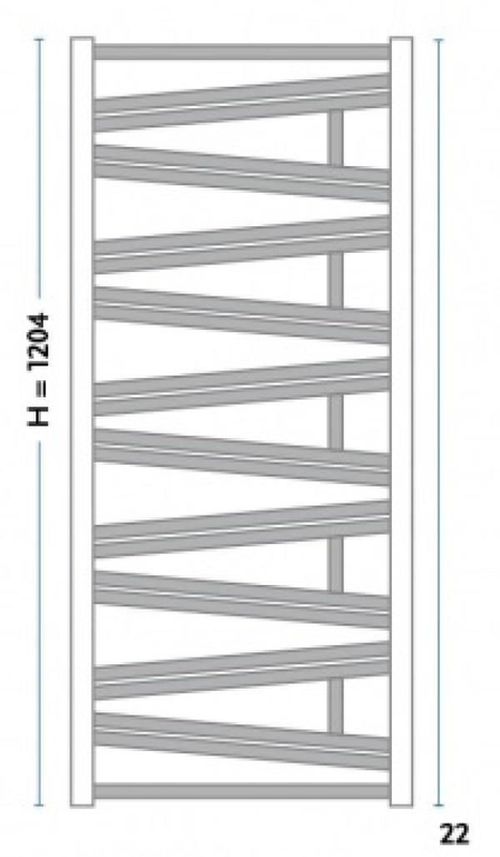 купить Полотенцесушитель Gorgiel ZADIK AZA 120/55 Jet Black 19 (21) в Кишинёве 