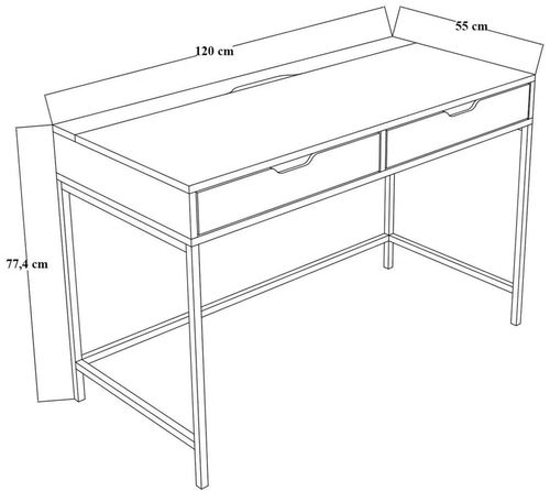cumpără Masă de birou Trendy Working 1600-79, 120x77,4x55cm în Chișinău 