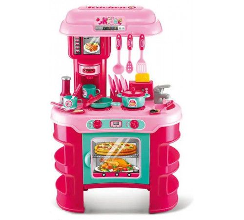 Игровой набор "Кухня" со светом и звуком (розовый) Kids Chef 008-908-A 