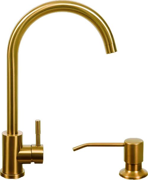 cumpără Chiuvetă bucătărie Fabiano 78x43 /18 Gold+baterie+dozator L/R în Chișinău 