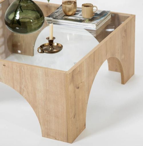 купить Журнальный столик Trendy Seine, Stejar, Transparent в Кишинёве 