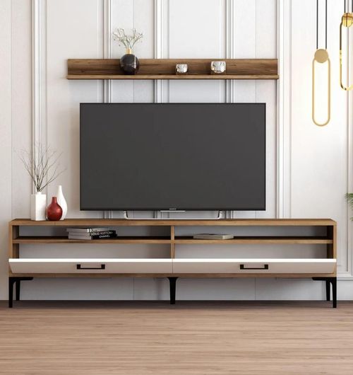 cumpără Comodă TV Trendy Istanbul, Nuc, Alb 180x47x35cm în Chișinău 
