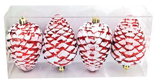 купить Новогодний декор Promstore 20135 Набор украшений елочных Шишки 4шт 10x5cm в Кишинёве 