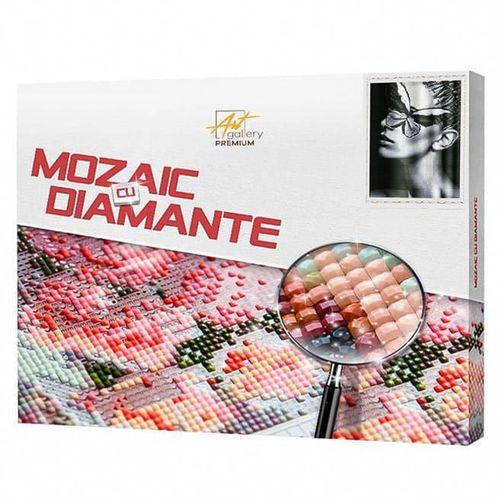 купить Картина по номерам Art Gallery QB206050 Mozaic cu diamante patrate 40x50cm Fluturele si profilul fetei в Кишинёве 