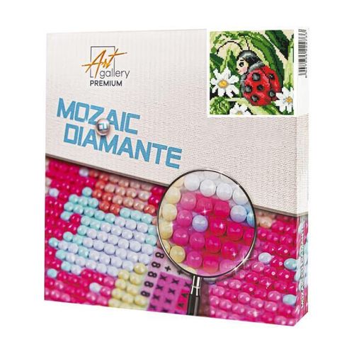 купить Картина по номерам Art Gallery BJ800 Mozaic cu diamante 20x20cm Buburuza pe romanita в Кишинёве 