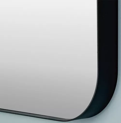 купить Зеркало для ванной Bayro Tunis 900x500 в металлической рамке черное в Кишинёве 