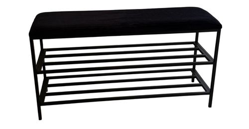 cumpără Raft pentru încălțăminte Nex Home Pantofar 3 nivele, metal, max.150kg, 100x32x52cm, 12 Negru în Chișinău 