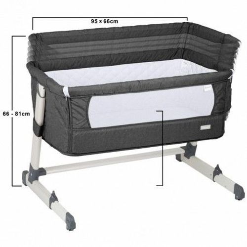 Co-sleeper 2 in 1 BabyGO Together Grey 