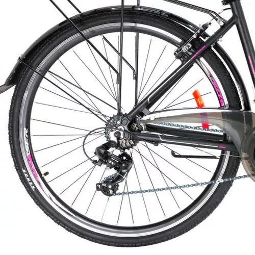 купить Велосипед Crosser CITY 700C 28" *18" Black/Pink 700C-2054-21-18 в Кишинёве 