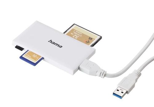 купить Кардридер Hama 181017 USB 3.0 Multi-Card Reader, white в Кишинёве 