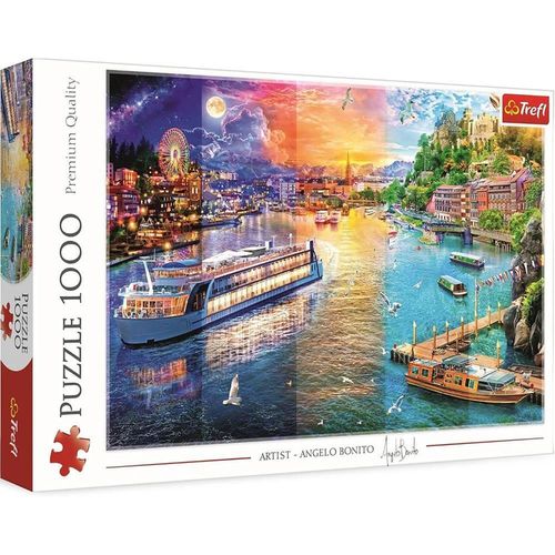 купить Пазл Trefl 10860 Puzzle 1000. Croaziera fluvială в Кишинёве 