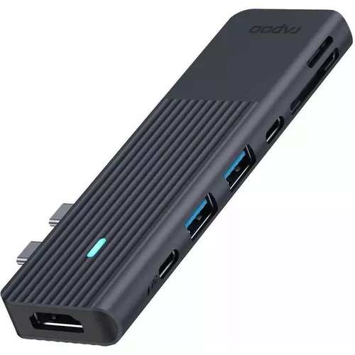 купить Переходник для IT Rapoo 217690 UCM-2003 USB-C Multiport Adapter, 7-in-2, grey в Кишинёве 
