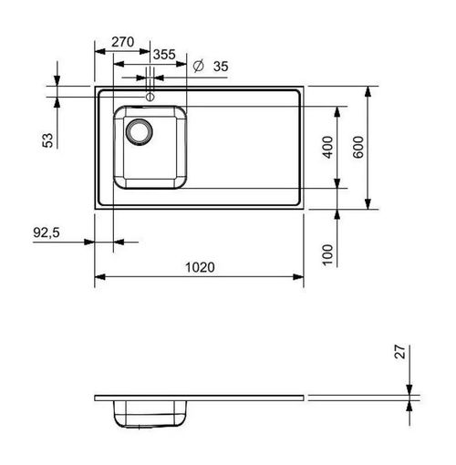 cumpără Chiuvetă bucătărie Reginox R36129 1020x600mm în Chișinău 