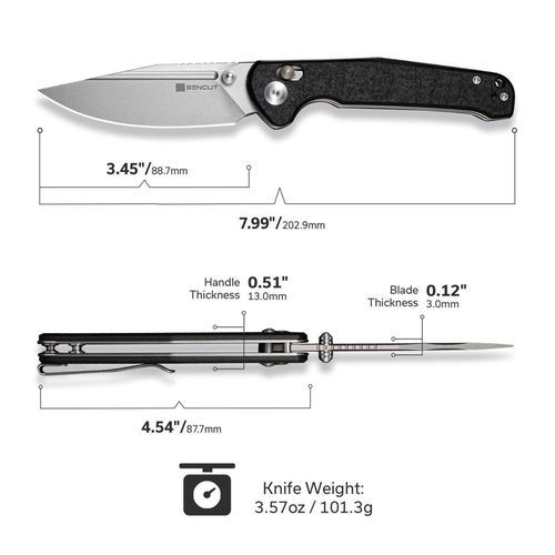 купить Нож походный Sencut S25046-2 Glenspar, G10 Shredded negru, Crossbar Lock в Кишинёве 