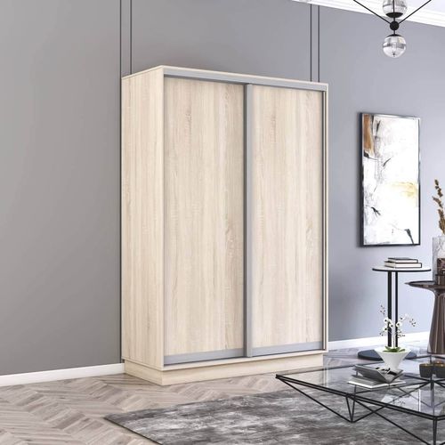 cumpără Dulap Mobildor-Lux Fox uși glisante din PAL (130x60x230H cm) Sonoma în Chișinău 