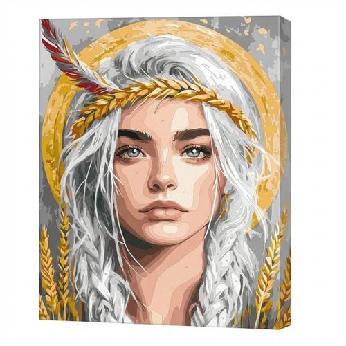 cumpără Tablou pe numere Ideyka KHO8558 40x50cm Eco, Spice in par cu vopsele metalic extra în Chișinău 