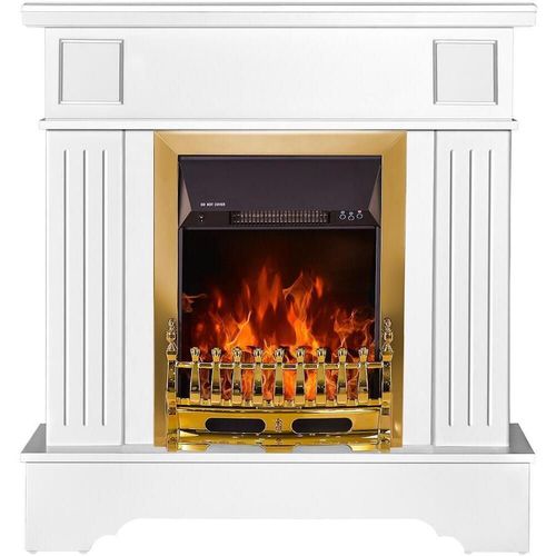 купить Камин электрический ArtFlame Marina Extra & Galileo gold, 1092x1034x300 mm, Alb в Кишинёве 