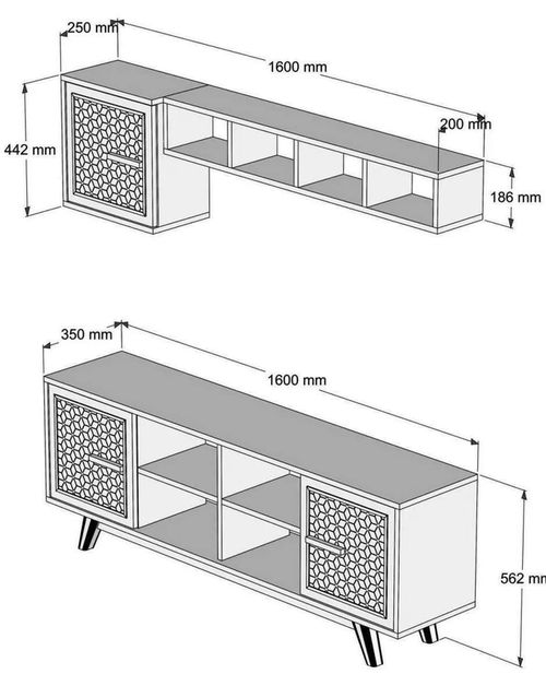 cumpără Set mobilă living Trendy Ayla, Nuc 160x56x35cm în Chișinău 