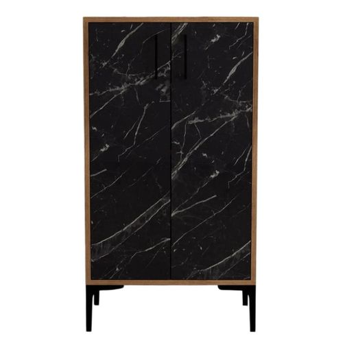 cumpără Raft pentru încălțăminte Trendy Prag, Nuc, Marmura Neagra 60x111x35cm în Chișinău 