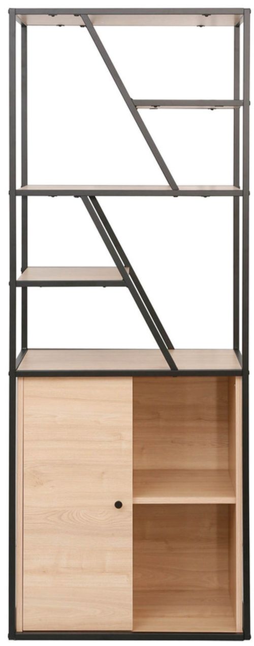 купить Офисный стеллаж Deco Agis Plus 60x40x160H Oak/Black в Кишинёве 