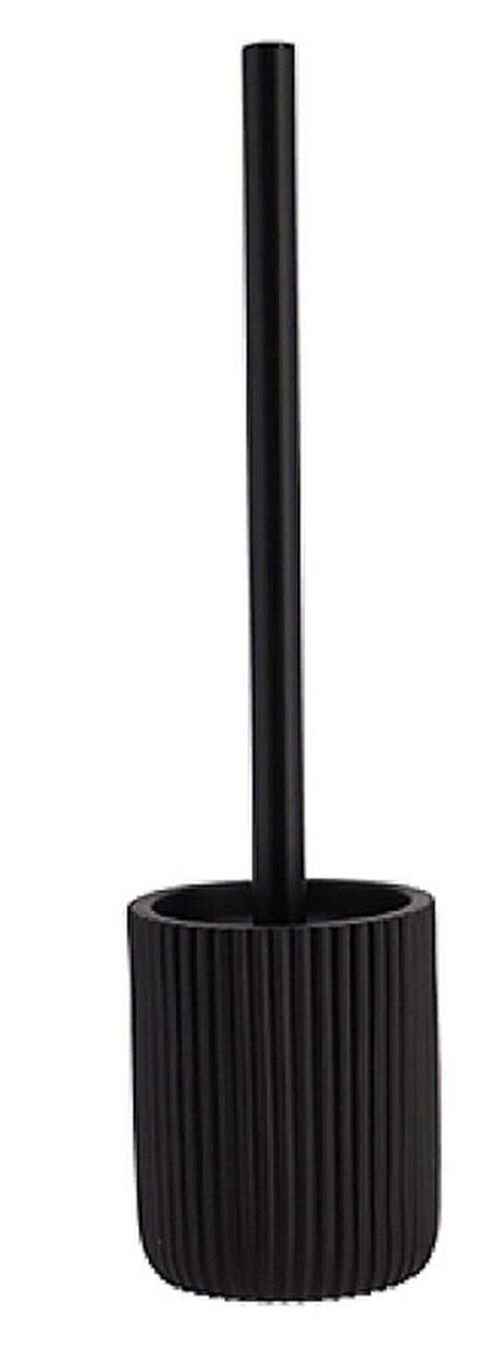 купить Ёршик для унитаза Tendance 51947 Вертикальные полосы с поддержкой, черные в Кишинёве 