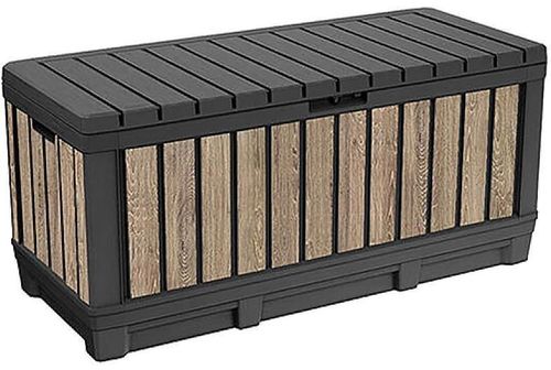 cumpără Cutie depozitare Keter 57690 Kentwood 340L, 128x53.6x59cm, gri în Chișinău 
