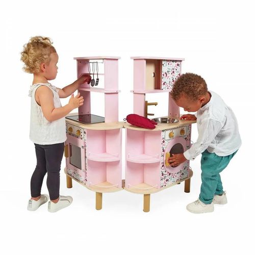cumpără Bucătărie și veselă de jucărie Janod J06616 Bucatarie din lemn Double-Sided Playset în Chișinău 