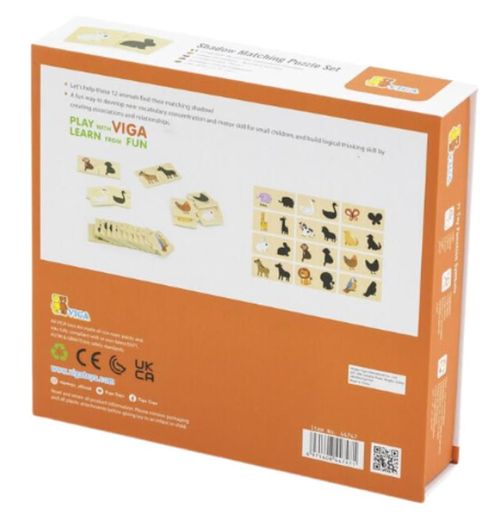 купить Головоломка Viga 44747 Joc logic de puzzle Animale, 24 piese в Кишинёве 