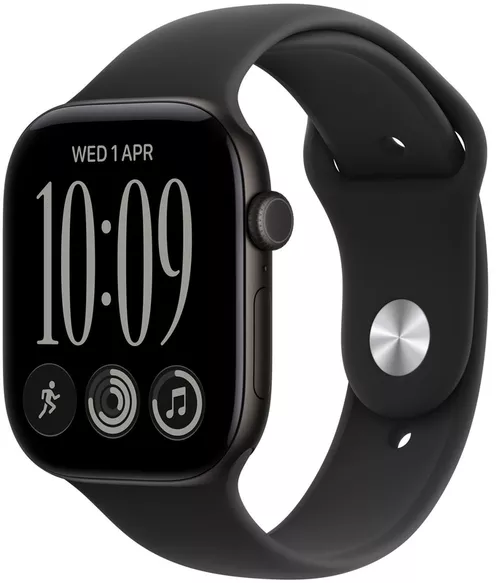 cumpără Ceas inteligent Apple Watch Series 12 GPS 42mm Black Aluminium Case with Black Sport Band S/M MJEA4 în Chișinău 