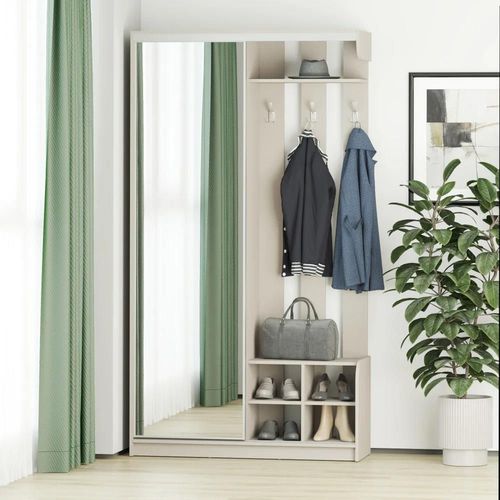 купить Мебель для прихожей MebelStar LINDA 120x40x220 (cu oglinda) Cashmere (MBS-4380) в Кишинёве 