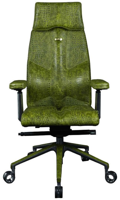купить Офисное кресло Kulik System Croco Green Piele в Кишинёве 