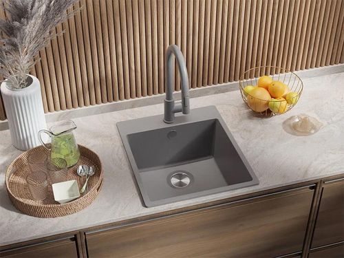 купить Мойка кухонная Primagran Riga 45 Grey + accesorii 500x430 MYBKS в Кишинёве 