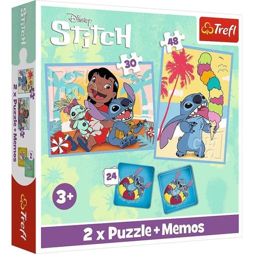 cumpără Puzzle Trefl R25E /46/47 (93585) 2 în 1 + Memos Lilo și Stitch în Chișinău 