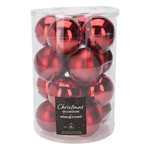 купить Новогодний декор Promstore 36852 Set globuri pentru brad 16x80mm Rosu, sticlă в Кишинёве 