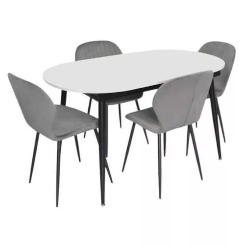 cumpără Set masă și scaune Evelin di Costacurta стол DT-533R B + 4 стула YTC-064B Blu-14 (Dark grey) în Chișinău 