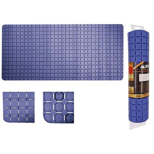 cumpără Covoraș de baie MSV 40644 Covoras pentru dus 36x76cm Premium albastru, cauciuc în Chișinău 
