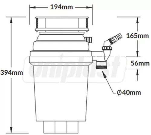 купить Измельчитель пищевых отходов McAlpine 70084 Perfect Grind 1.07 L WDU-4ASEU-POL в Кишинёве 