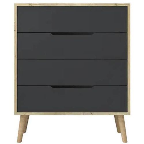купить Комод Trendy Flora-Sapphire Oak, Anthracite, 78x95x45cm (GTR008149) в Кишинёве 