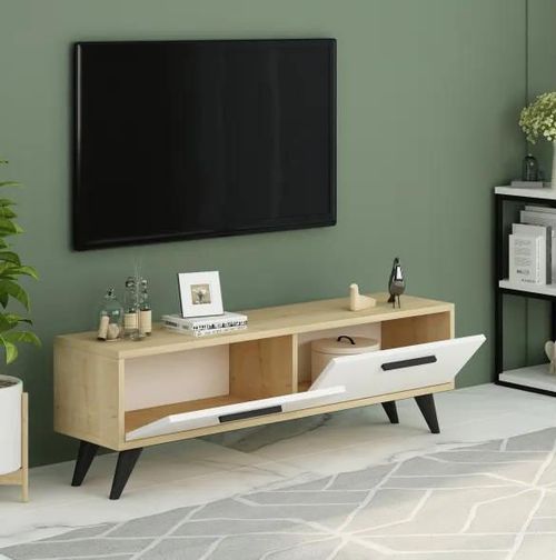 купить Тумба напольная для TV Trendy Melisa Safir, Alb (GTR000359) в Кишинёве 