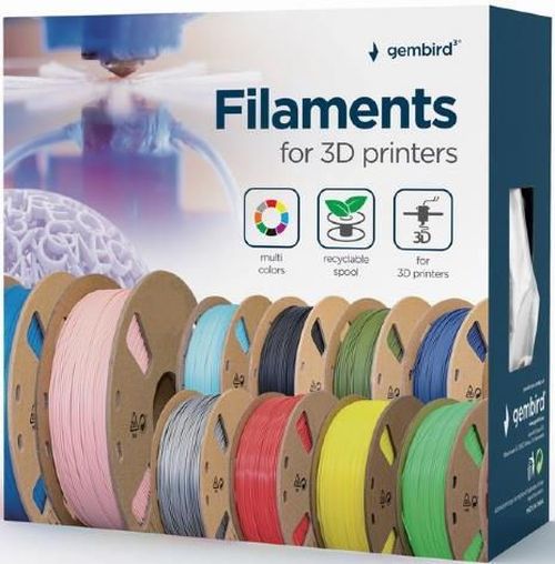 cumpără Filament pentru imprimantă 3D Gembird PLA Filament, White, 1.75 mm, 1 kg în Chișinău 