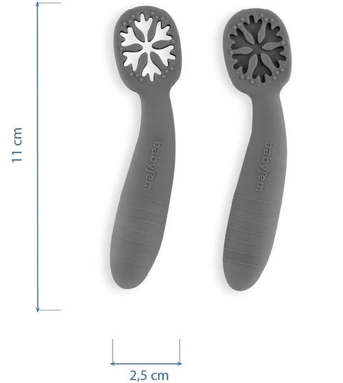 купить Посуда для кормления BabyJem 903 Lingura My First Spoon Grey в Кишинёве 