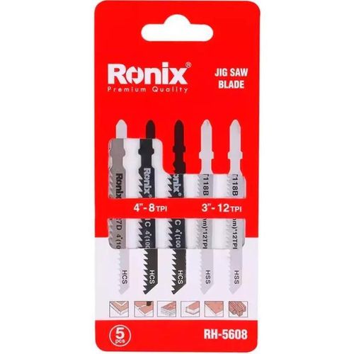 купить Аксессуар для пилы Ronix RH-5608 Пилки для лобзика по дер. T118B/T111C/T127D 8/12TPI 100mm 5шт в Кишинёве 