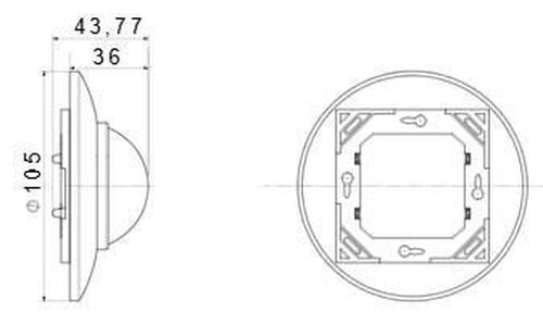 купить Датчик движения Gewiss GWA9531A Датчик присутствия KNX 2-6M в Кишинёве 
