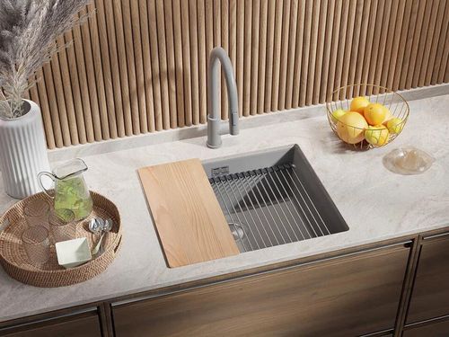 купить Мойка кухонная Primagran Prague 60 Level Undermount Grey + accesorii 470x460 MP6KS#P в Кишинёве 