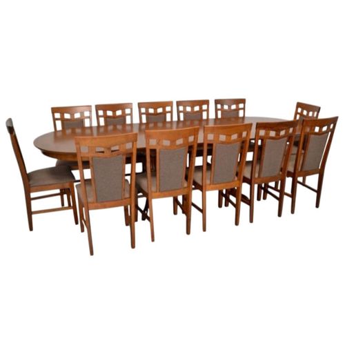 cumpără Set masă și scaune Evelin di Costacurta стол HV-33V Burnish oak + 12 стульев Deepa R Burnish oak/Ekea12 Dark Brown în Chișinău 