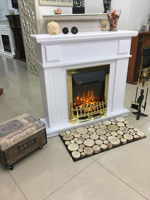 cumpără Șemineu electric ArtFlame Marina & Galileo gold, 997x1034x270 mm, Alb în Chișinău 